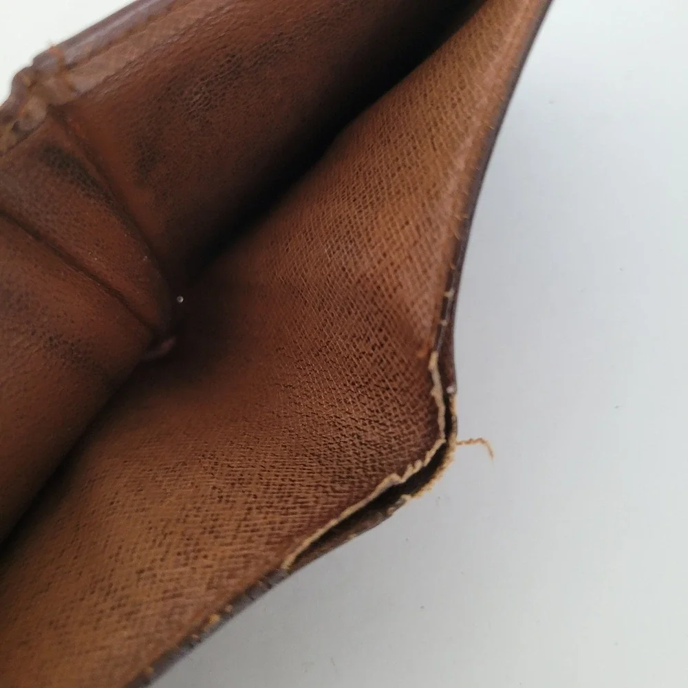 Louis Vuitton Monogram‎ Bifold Wallet with ID Window Brown Canvas Vintage